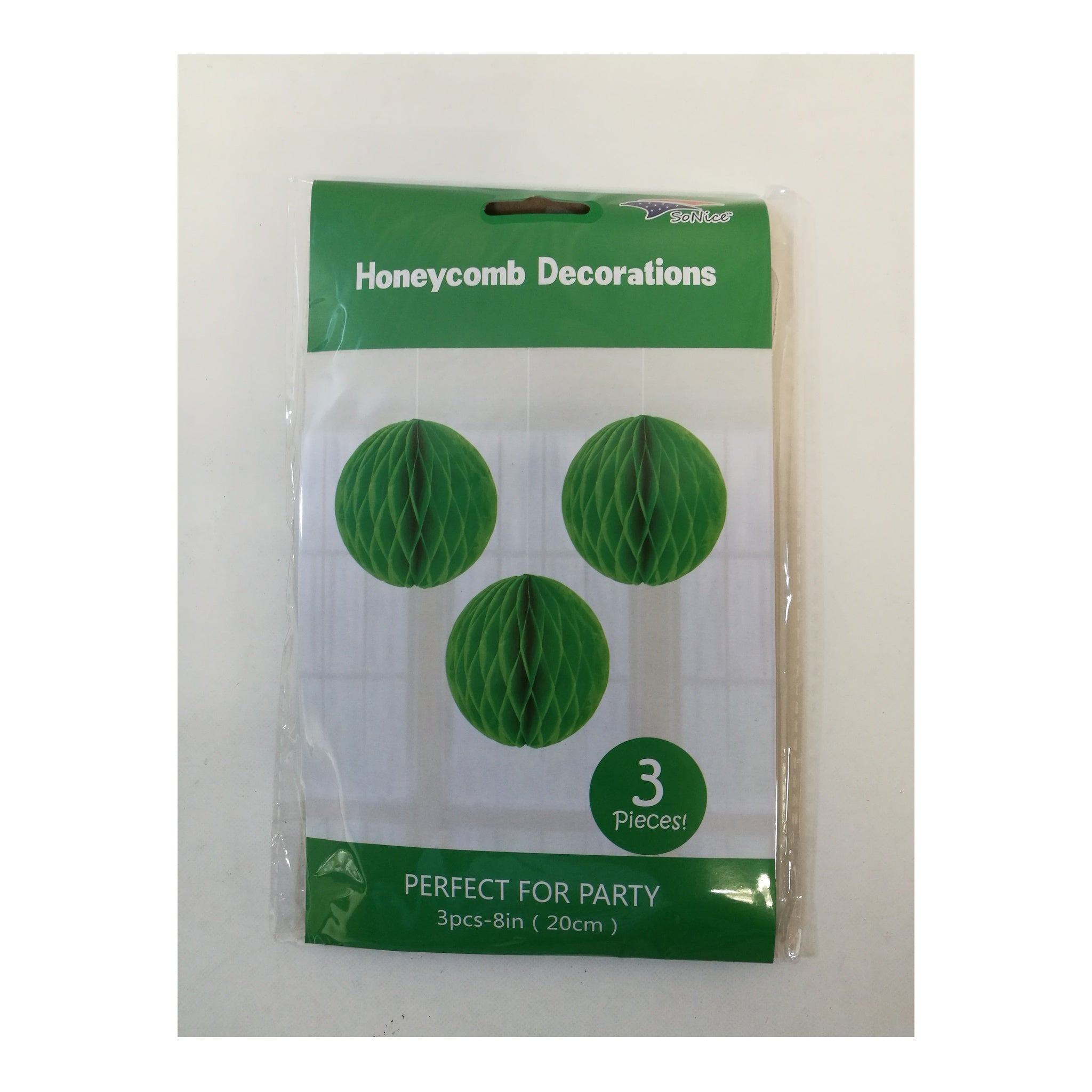 3Pcs 8"Honeycomb Emerald 120Set/Cs